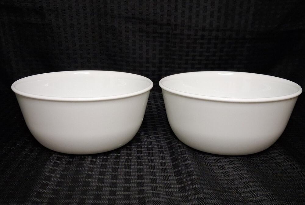 Corelle Winter Frost White 6¼” Deep Soup Cereal Chili Rice 28 oz Bowls Set of 2